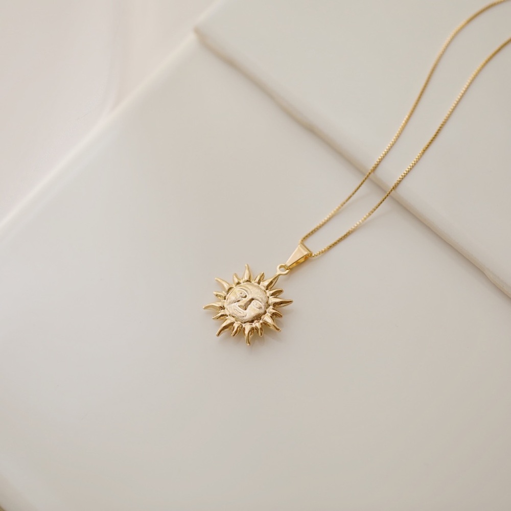 Ancient Sun Necklace | 18k Gold Filled - Picture 4 of 7